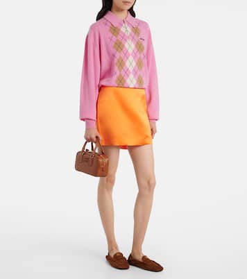 Silk satin miniskirt | Lisa Yang