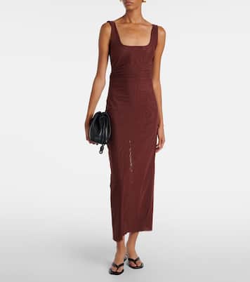 Gathered jersey maxi dress | SIR