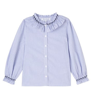 Bengal stripe embroidered cotton shirt | Tartine et Chocolat
