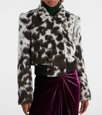 애니멀 프린트 울 블렌드 재킷 | Dries Van Noten