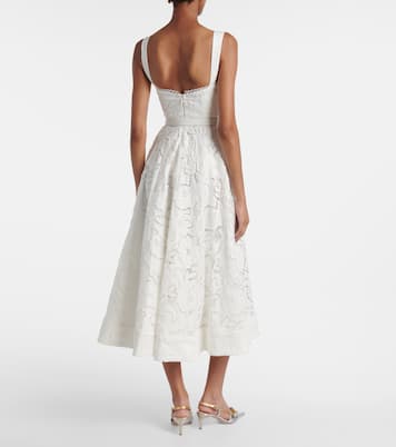 Ginger floral lace midi dress | Rebecca Vallance