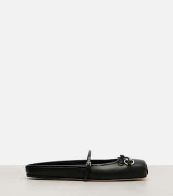 Horsebit leather ballet flats | Gucci