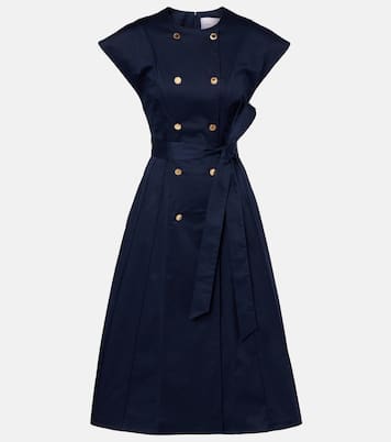 Cotton-blend sateen midi dress | Carolina Herrera