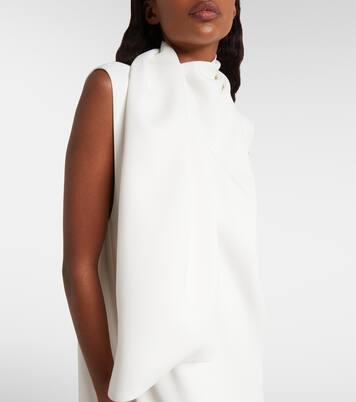 Loell scarf-detail asymmetric midi dress | Khaite
