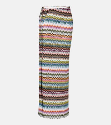 Zigzag lamé wrap skirt | Missoni