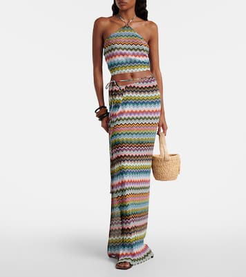 Zigzag lamé wrap skirt | Missoni