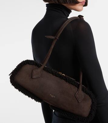 Le Teckel Medium suede shoulder bag | Alaïa
