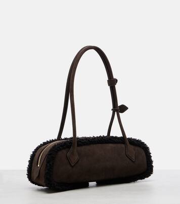 Le Teckel Medium suede shoulder bag | Alaïa