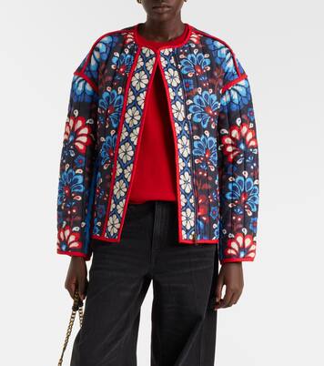 Latina Scarf belted cotton jacket | Farm Rio