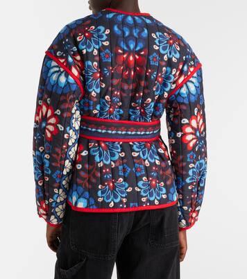 Latina Scarf belted cotton jacket | Farm Rio