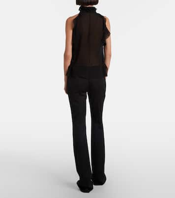 Low-rise wool flared pants | McQueen