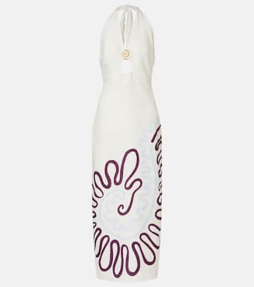 Clara cutout printed linen maxi dress | Cala de la Cruz
