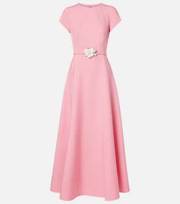 Vestido largo en mezcla de lana | Oscar de la Renta