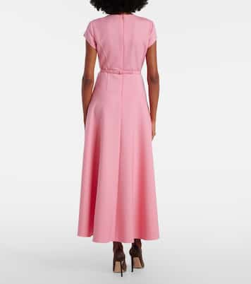 Vestido largo en mezcla de lana | Oscar de la Renta