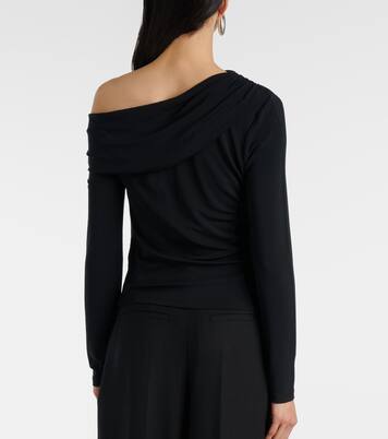 Lozea asymmetric ruched jersey top | Veronica Beard