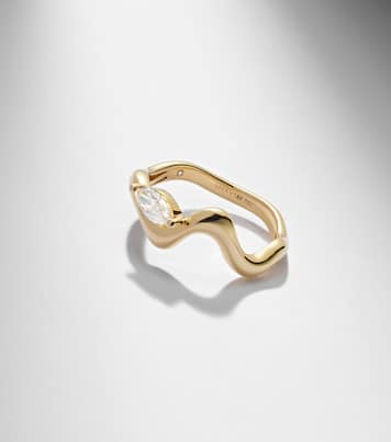 Anello Wave in oro 18kt (750/1000) con diamante | Shay Jewelry