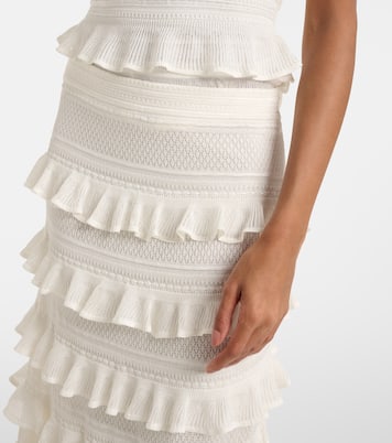 Luna ruffled tiered maxi skirt | Zimmermann