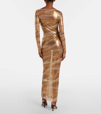 Printed sheer maxi dress | Roberto Cavalli