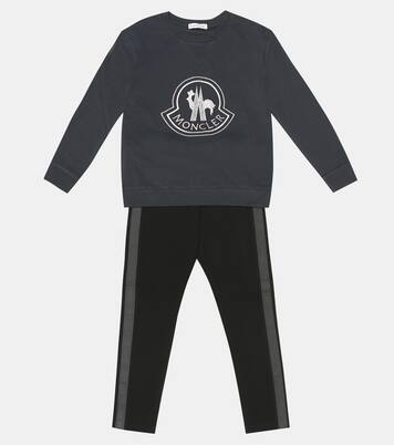로고 테이프 저지 트레이닝 팬츠 | Moncler Enfant