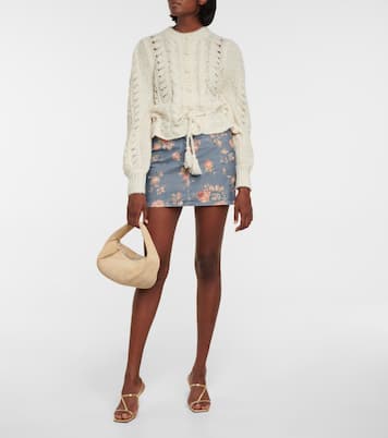 Hollywood stretch-corduroy miniskirt | LoveShackFancy