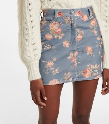 Hollywood stretch-corduroy miniskirt | LoveShackFancy