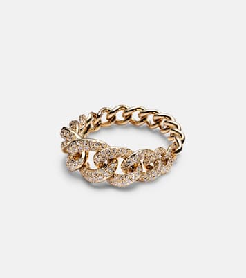 خاتم عيار 18 قيراط مع الألماس Gradual Pavé Link | Shay Jewelry