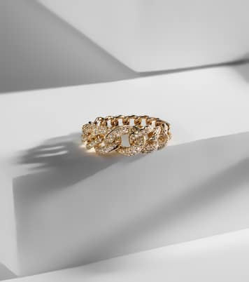 خاتم عيار 18 قيراط مع الألماس Gradual Pavé Link | Shay Jewelry