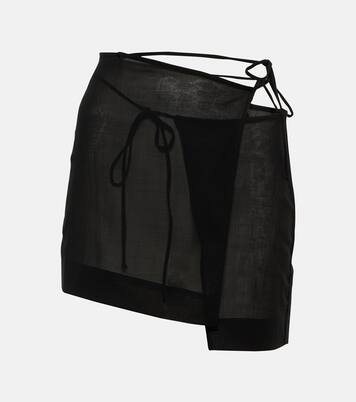 Asymmetric wrap miniskirt | Nensi Dojaka