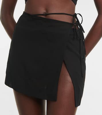 Asymmetric wrap miniskirt | Nensi Dojaka