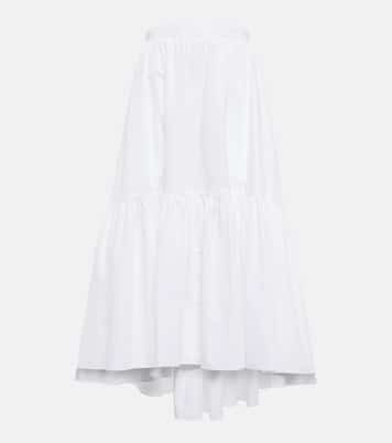 Falda midi de algodón escalonada | Patou