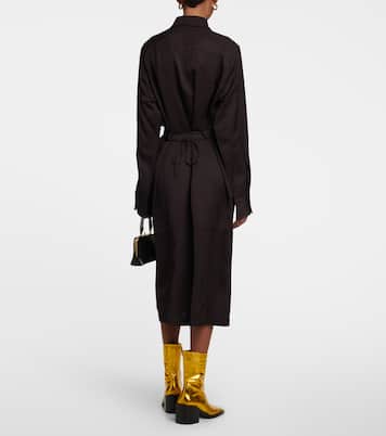 Abito midi in raso con cintura | Jil Sander