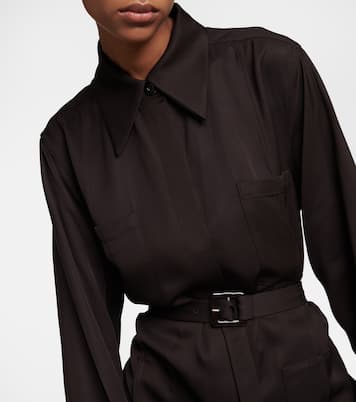Abito midi in raso con cintura | Jil Sander