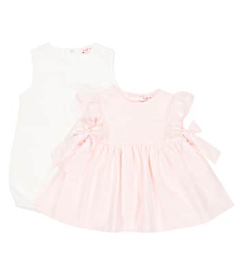 Bebé - set de vestido y body con logo | Il Gufo
