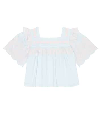 Top de algodón bordado | Stella McCartney Kids