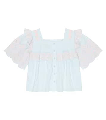 Top de algodón bordado | Stella McCartney Kids