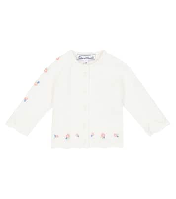 Baby - Cardigan in cotone con ricami | Tartine et Chocolat