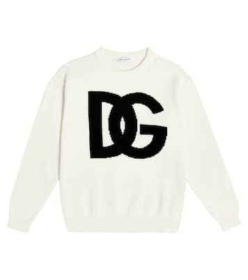DG cotton sweater in white - Dolce Gabbana Kids | Mytheresa DG cotton sweater in white - Dolce Gabbana Kids | Mytheresa