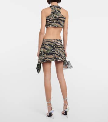 Camouflage jersey miniskirt | The Attico