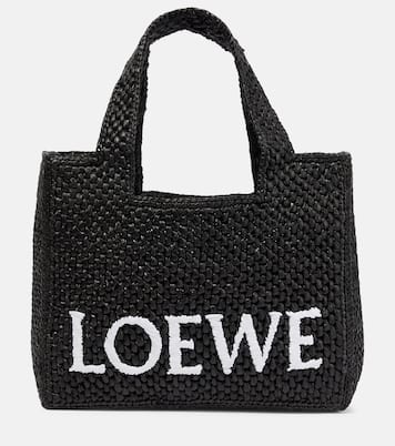 Cabas Paula's Ibiza Small en raphia à logo | Loewe