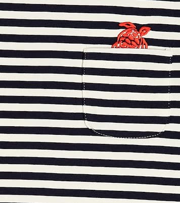 T-shirt in cotone a righe con ricamo | Vilebrequin Kids