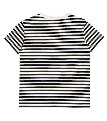 T-shirt in cotone a righe con ricamo | Vilebrequin Kids