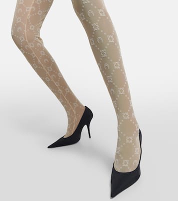 Collant Moonogram in mesh floccato | Marine Serre