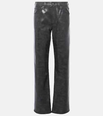 Pantaloni regular Sloane in pelle | Agolde