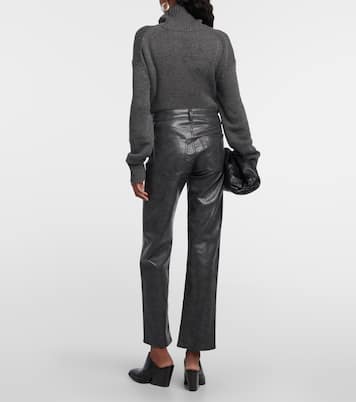 Pantaloni regular Sloane in pelle | Agolde