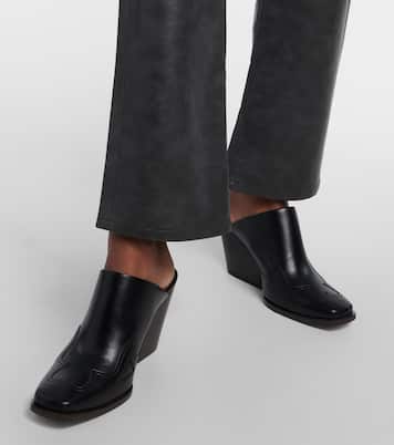 Pantaloni regular Sloane in pelle | Agolde