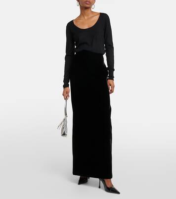 Gonna lunga in velluto | Wardrobe.NYC