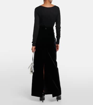Gonna lunga in velluto | Wardrobe.NYC
