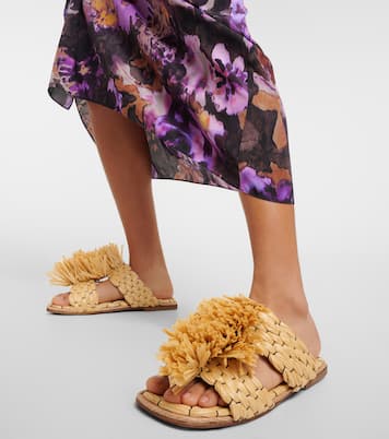 Raffia espadrille slides | Dries Van Noten