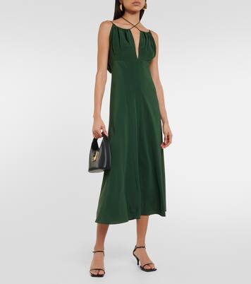 Vestido midi de crepé de china de seda | Toteme