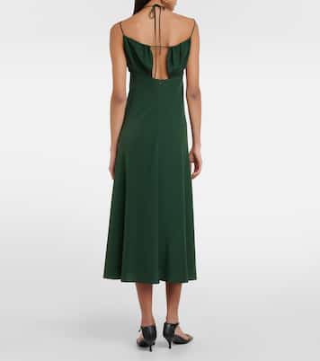 Vestido midi de crepé de china de seda | Toteme